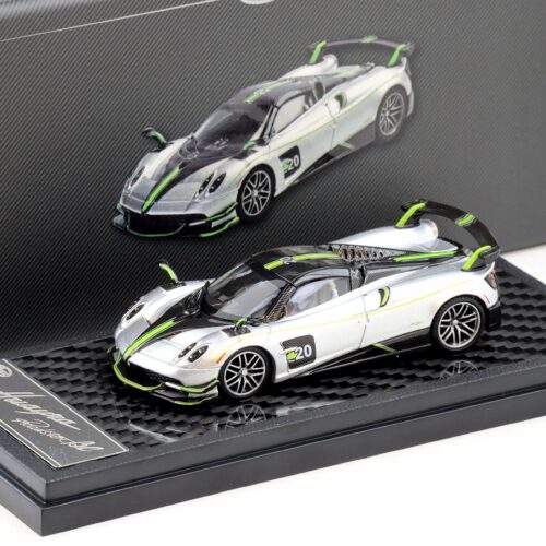 1:64 LCD Models Pagani Huayra Roadster BC #20 silver/ green LCD64011-SG