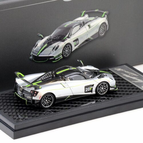 1:64 LCD Models Pagani Huayra Roadster BC #20 silver/ green LCD64011-SG