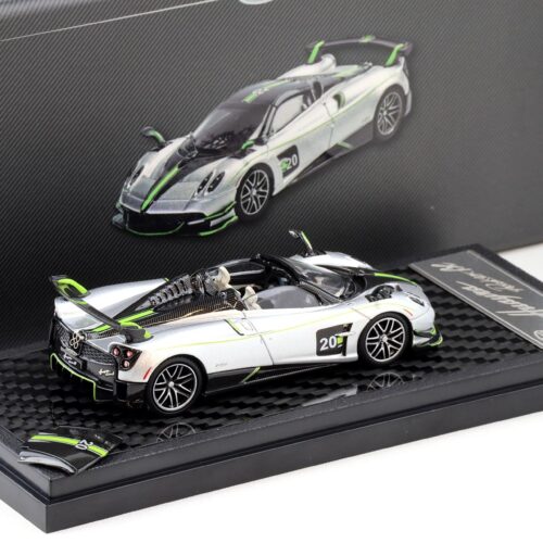 1:64 LCD Models Pagani Huayra Roadster BC #20 silver/ green LCD64011-SG