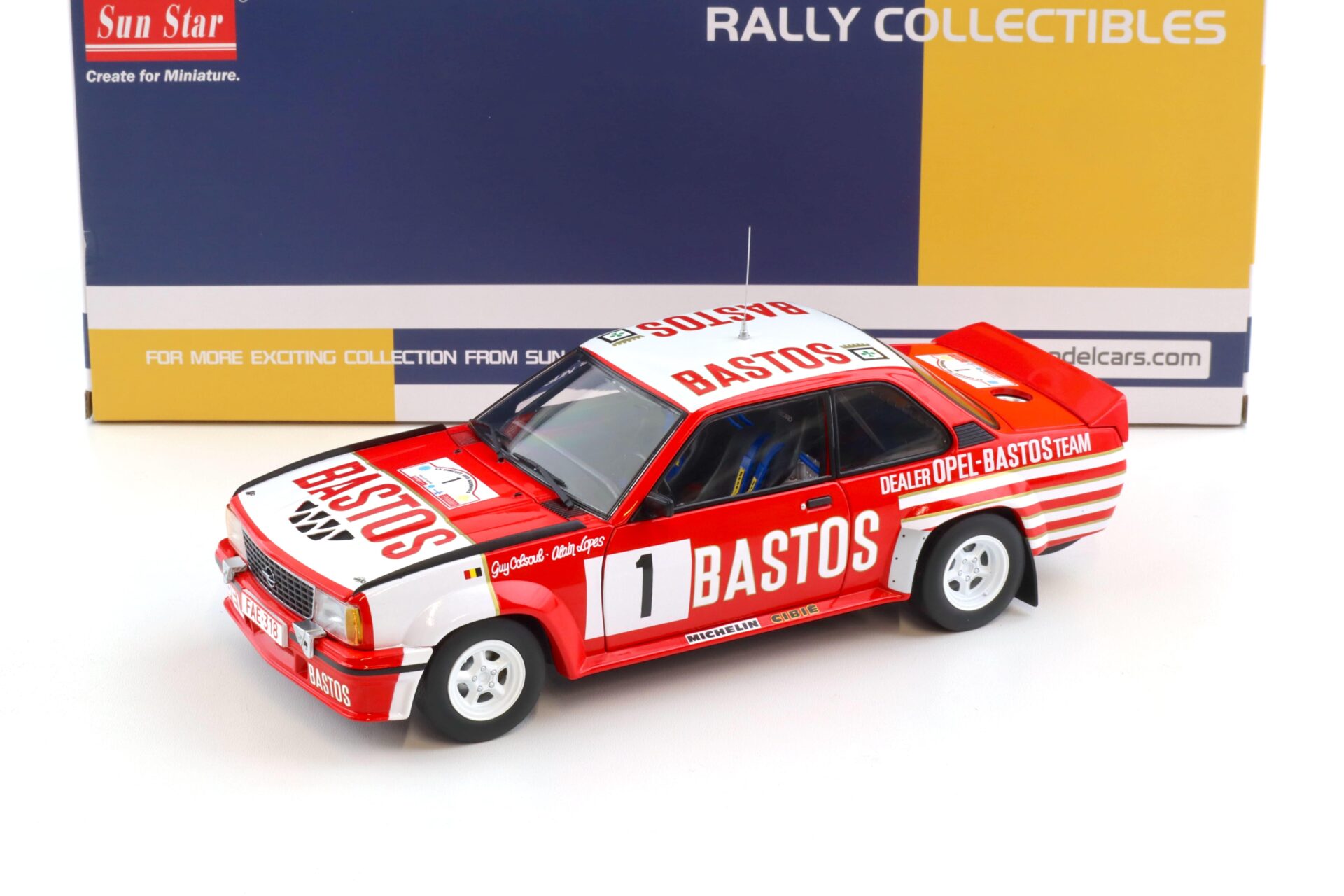 1:18 SunStar Opel Ascona 400 #1 Circuits des Ardennes 1983 Bastos G.Colsoul