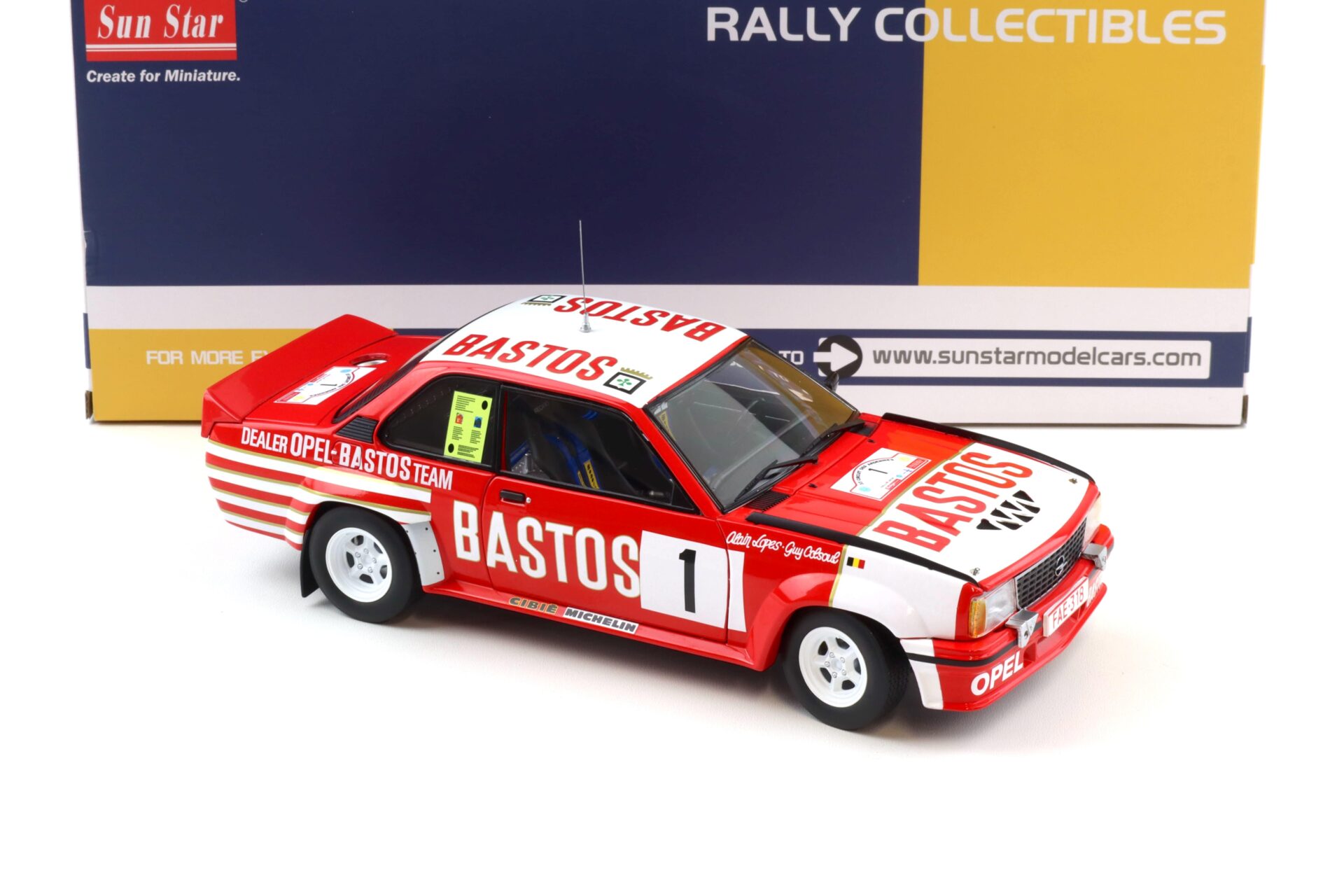 1:18 SunStar Opel Ascona 400 #1 Circuits des Ardennes 1983 Bastos G.Colsoul