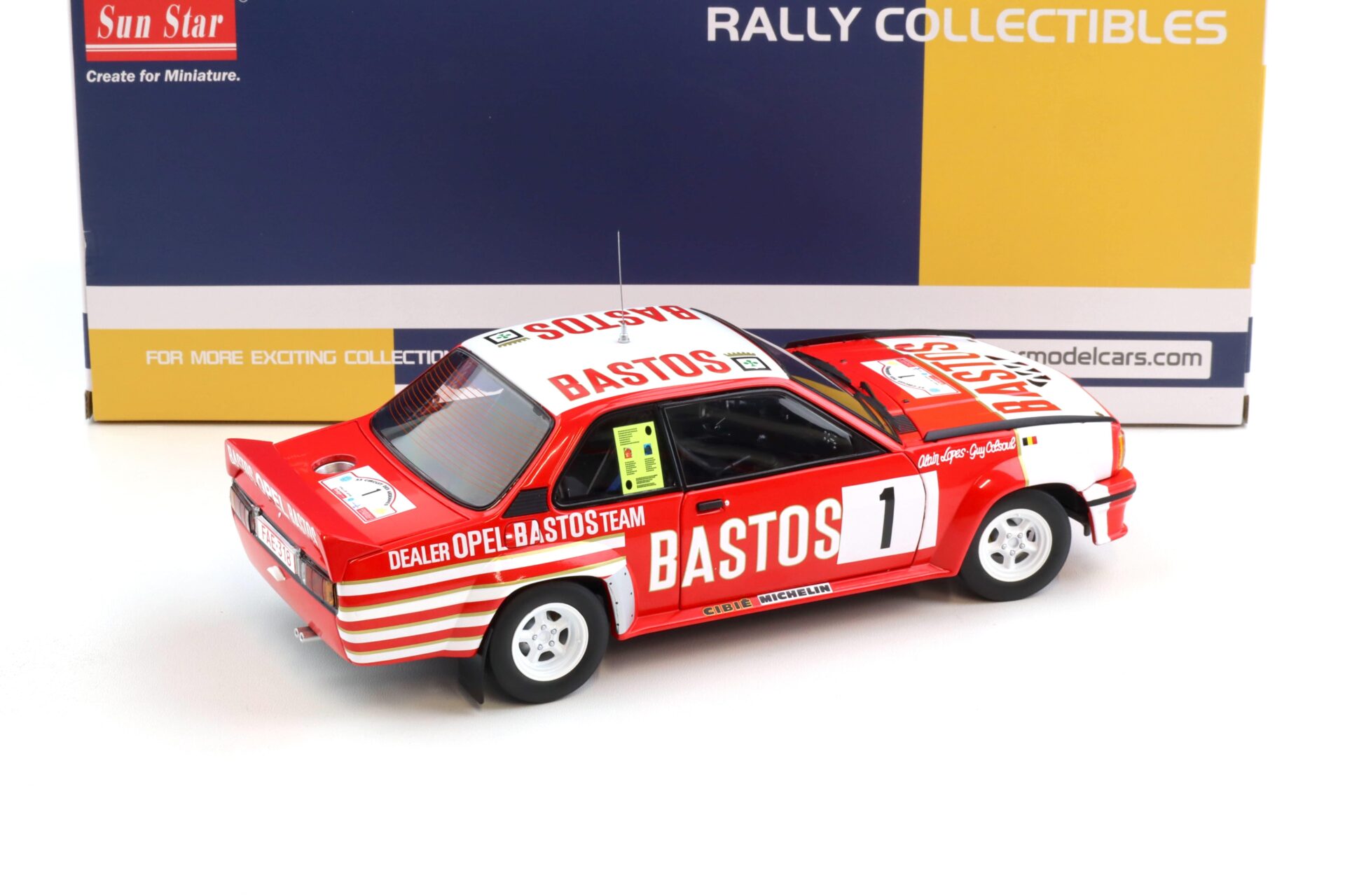 1:18 SunStar Opel Ascona 400 #1 Circuits des Ardennes 1983 Bastos G.Colsoul