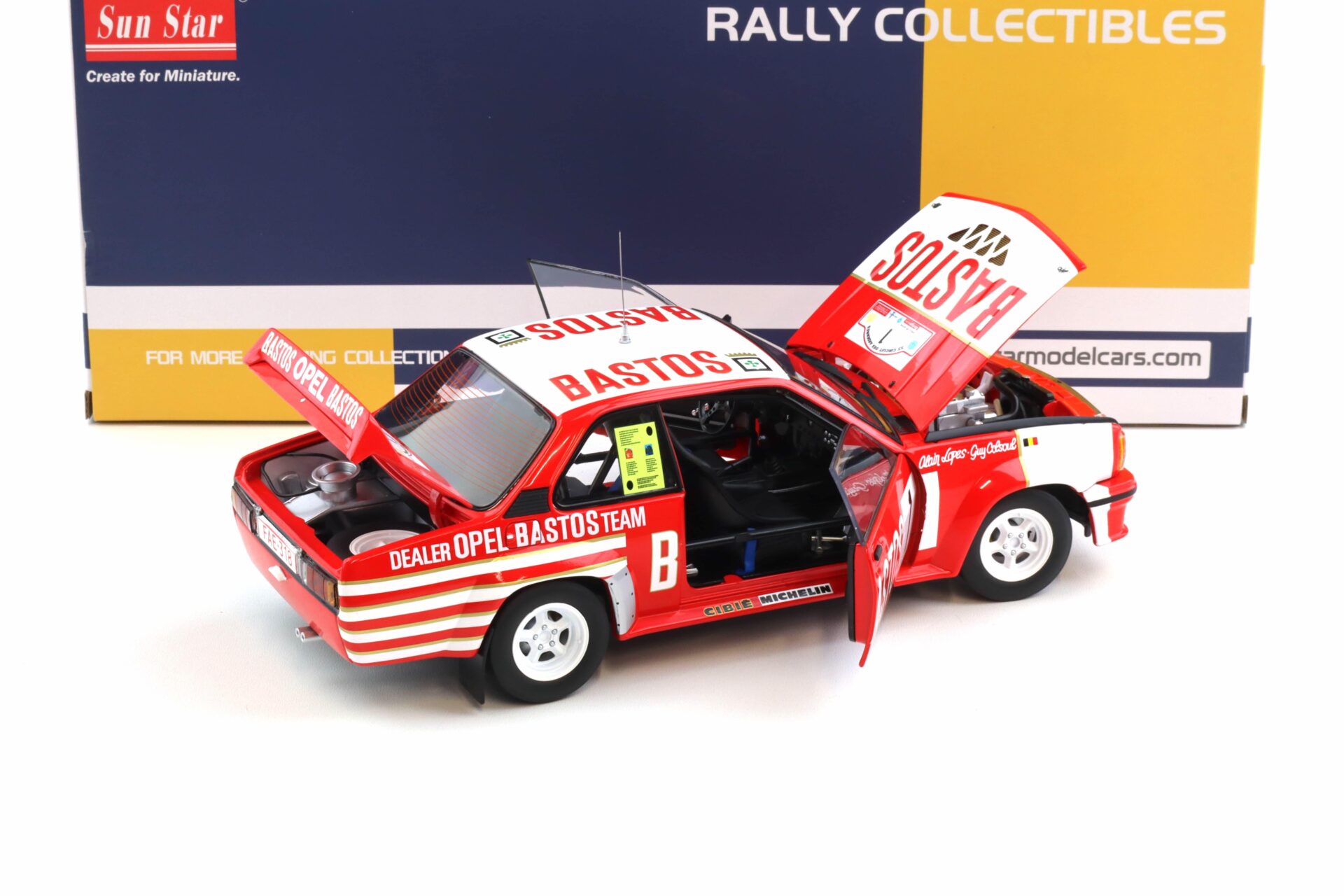 1:18 SunStar Opel Ascona 400 #1 Circuits des Ardennes 1983 Bastos G.Colsoul