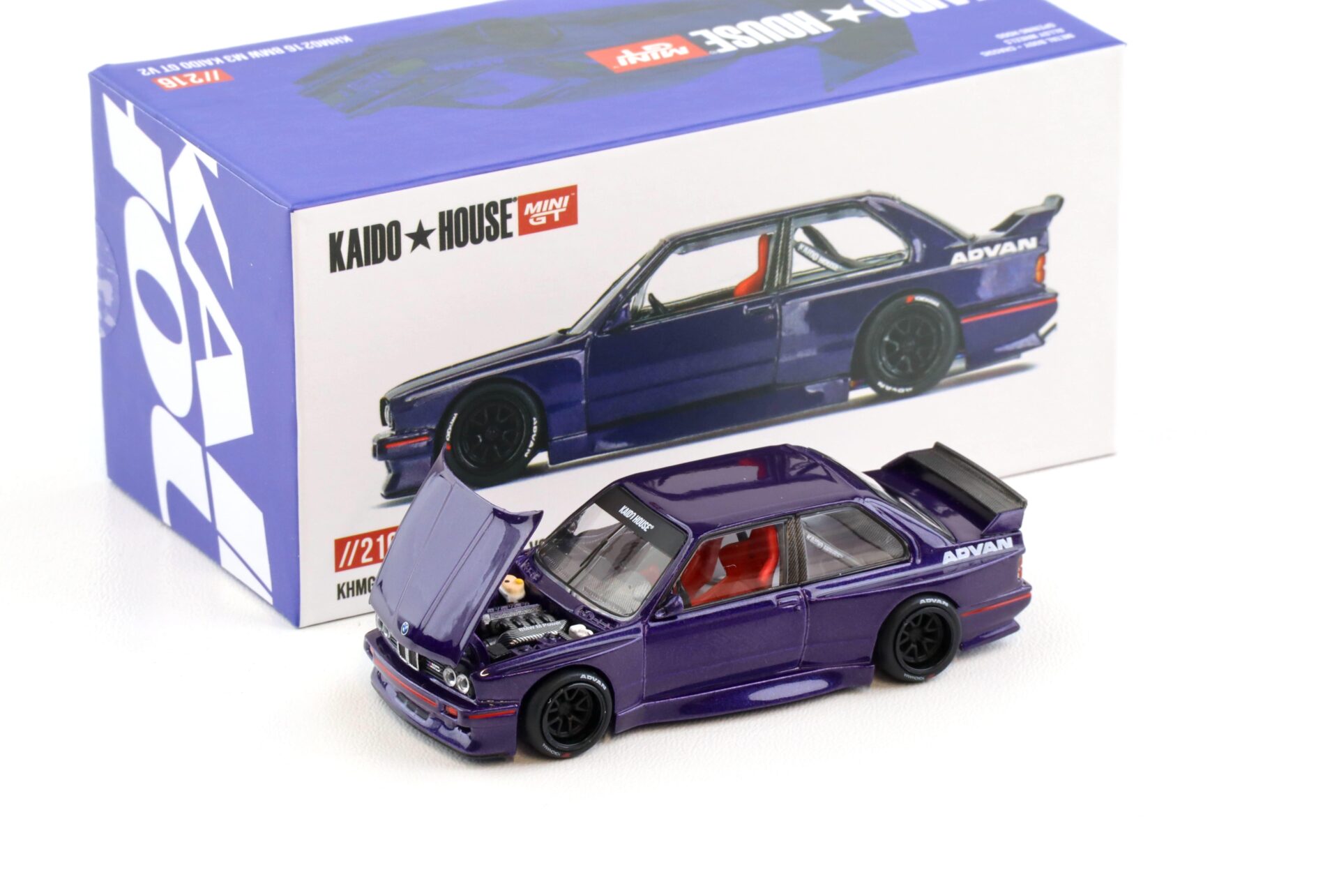 1:64 TSM Mini GT Kaido House BMW M3 E30 Kaido GT V2 Midnight purple 1989