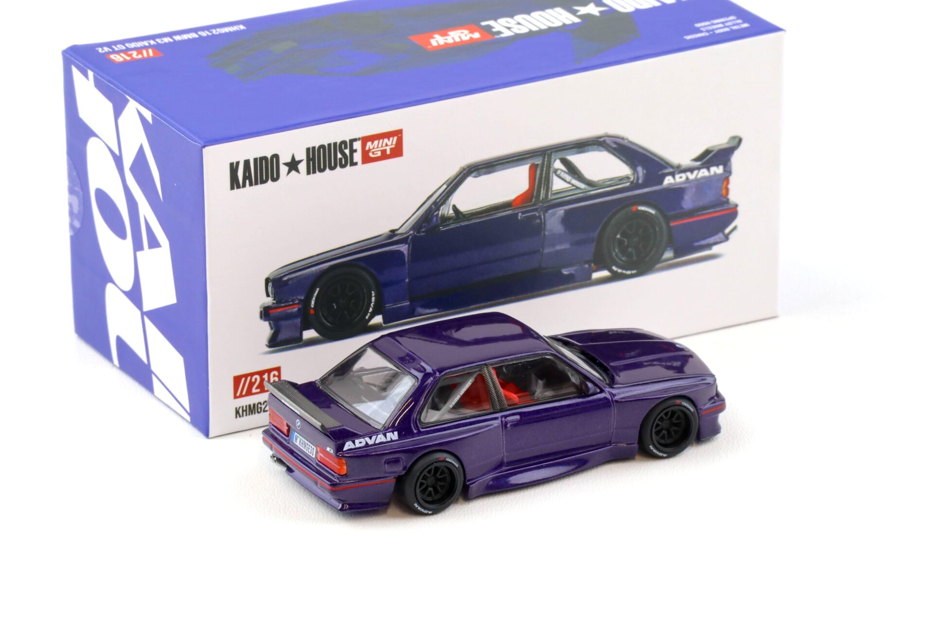 1:64 TSM Mini GT Kaido House BMW M3 E30 Kaido GT V2 Midnight purple 1989