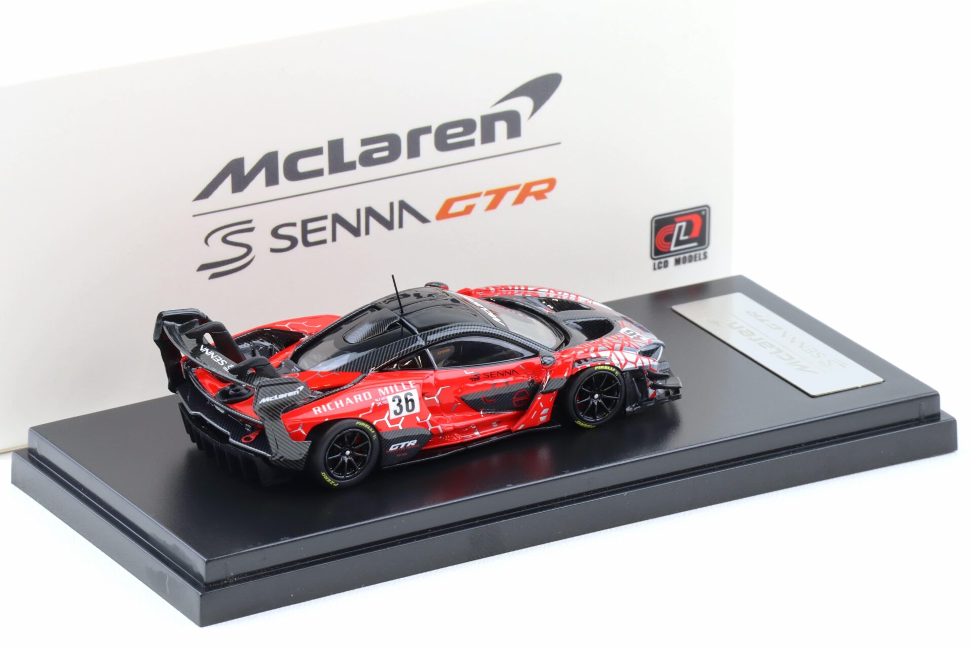 1:64 LCD Models McLaren Senna GTR 2021 Electroplating red #36 - LCD64024-RE