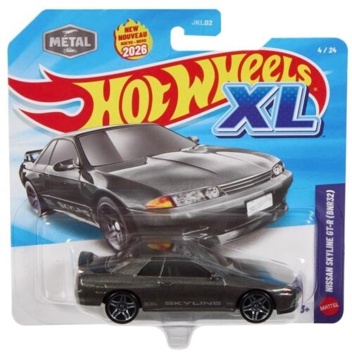 1:43 Hot Wheels XL 2026 JKL03 Nissan Skyline GT-R BNR32 grey metallic