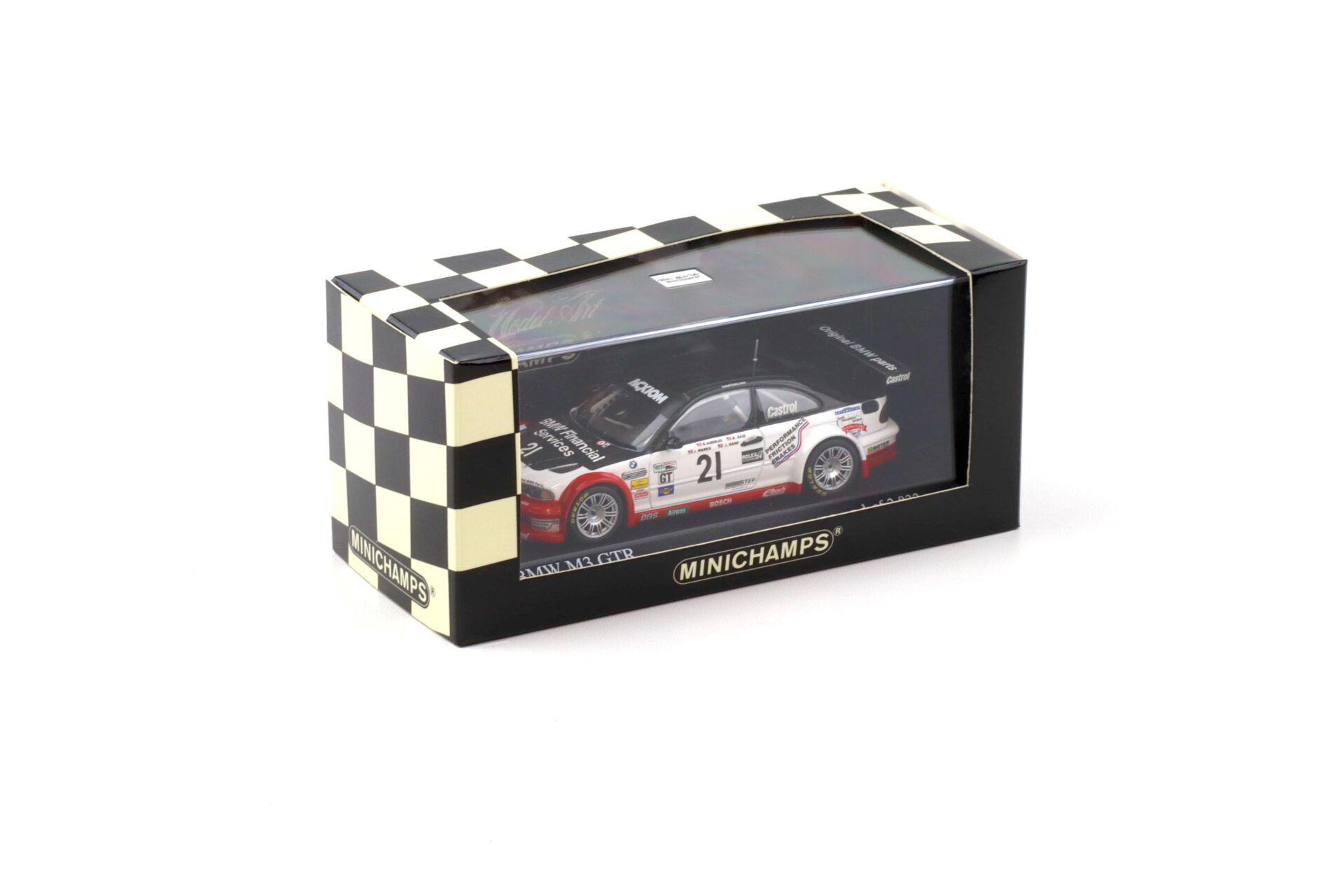 1:43 Minichamps BMW M3 E46 GTR ALMS Daytona 24h 2004 Said/ Auberlen #21