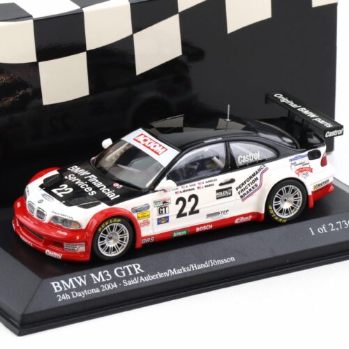 1:43 Minichamps BMW M3 E46 GTR ALMS Daytona 24h 2004 Marks/ Said #22