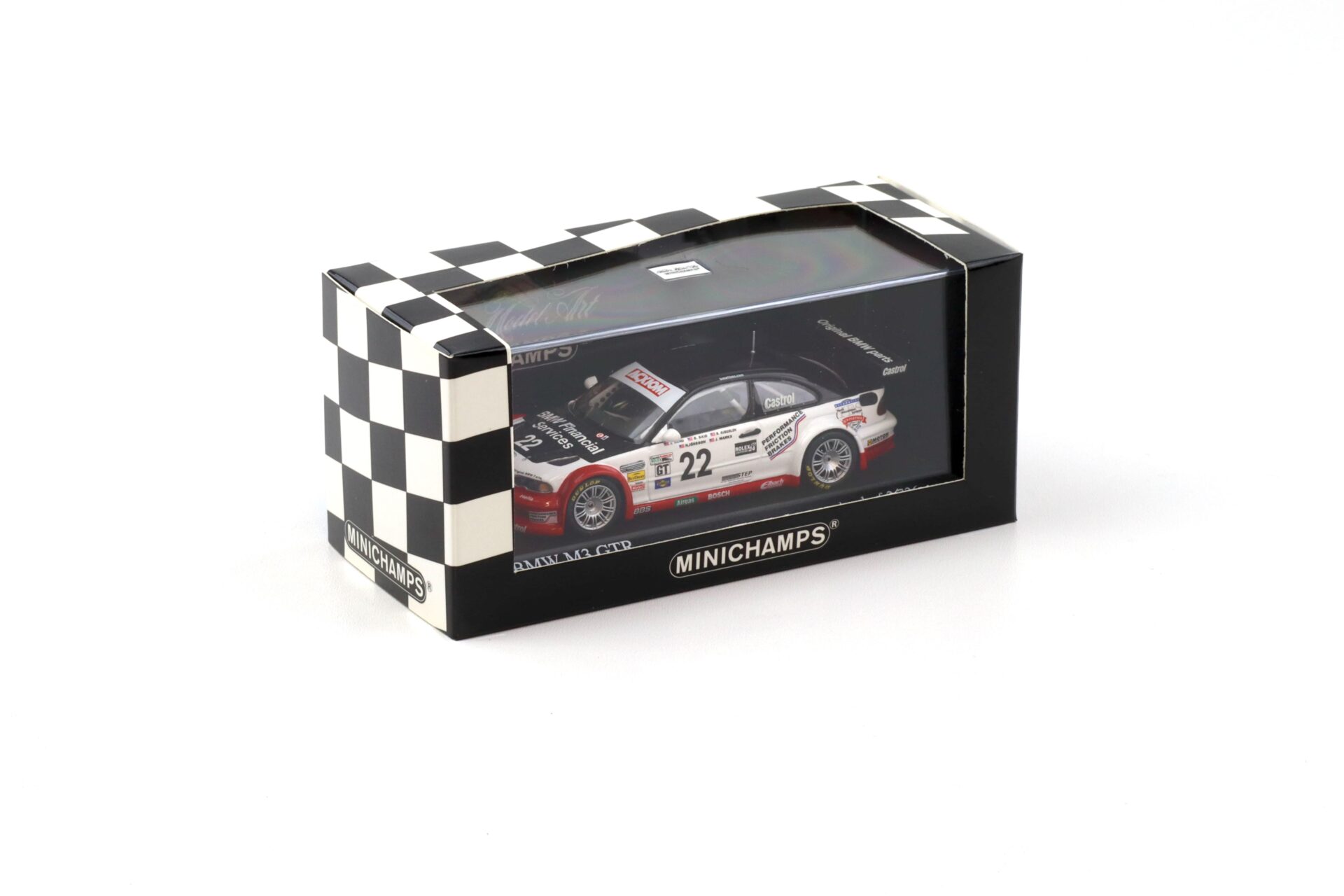 1:43 Minichamps BMW M3 E46 GTR ALMS Daytona 24h 2004 Marks/ Said #22