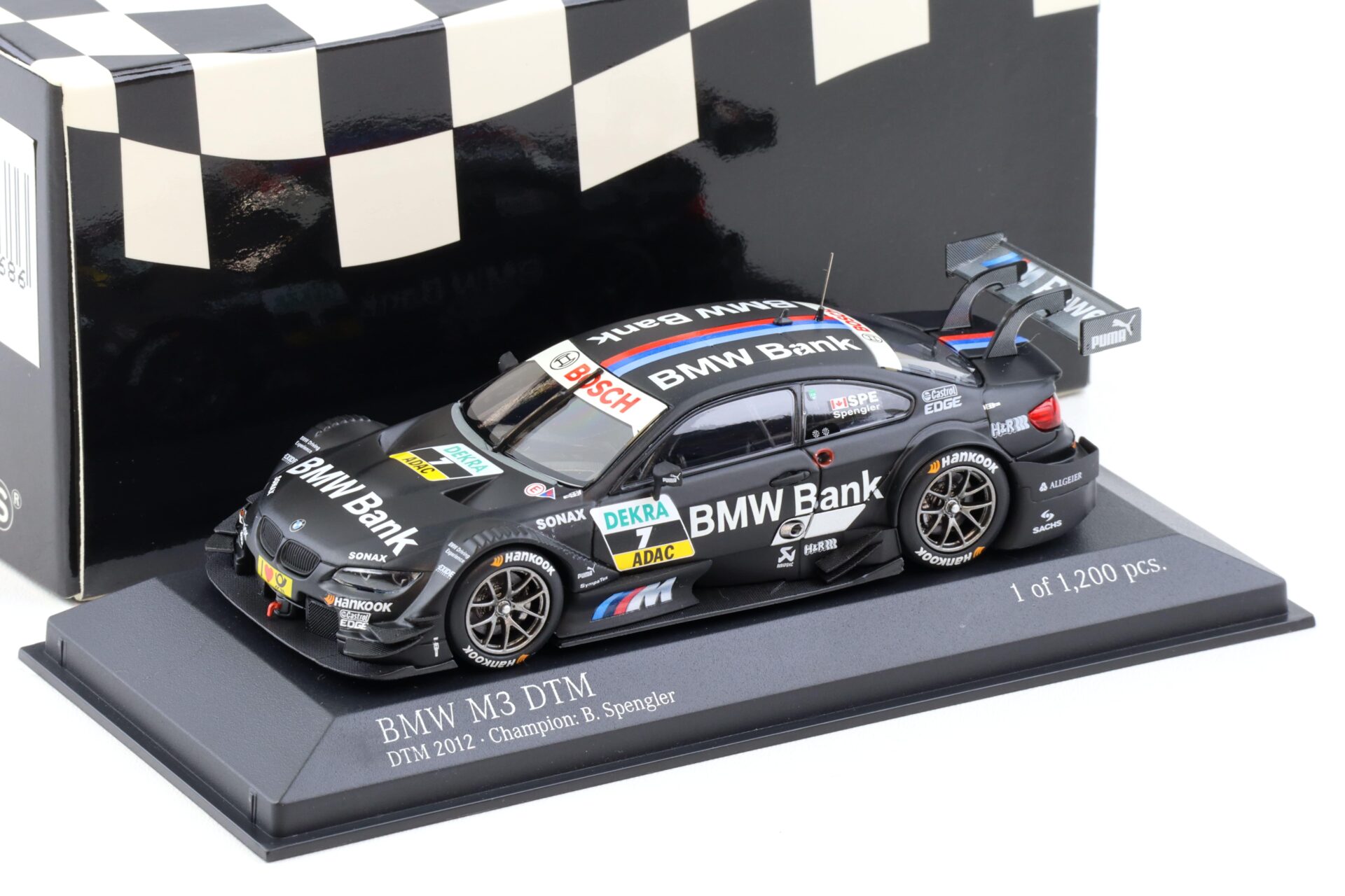 1:43 Minichamps BMW M3 E92 DTM Team Schnitzer 2012 B.Spengler #7