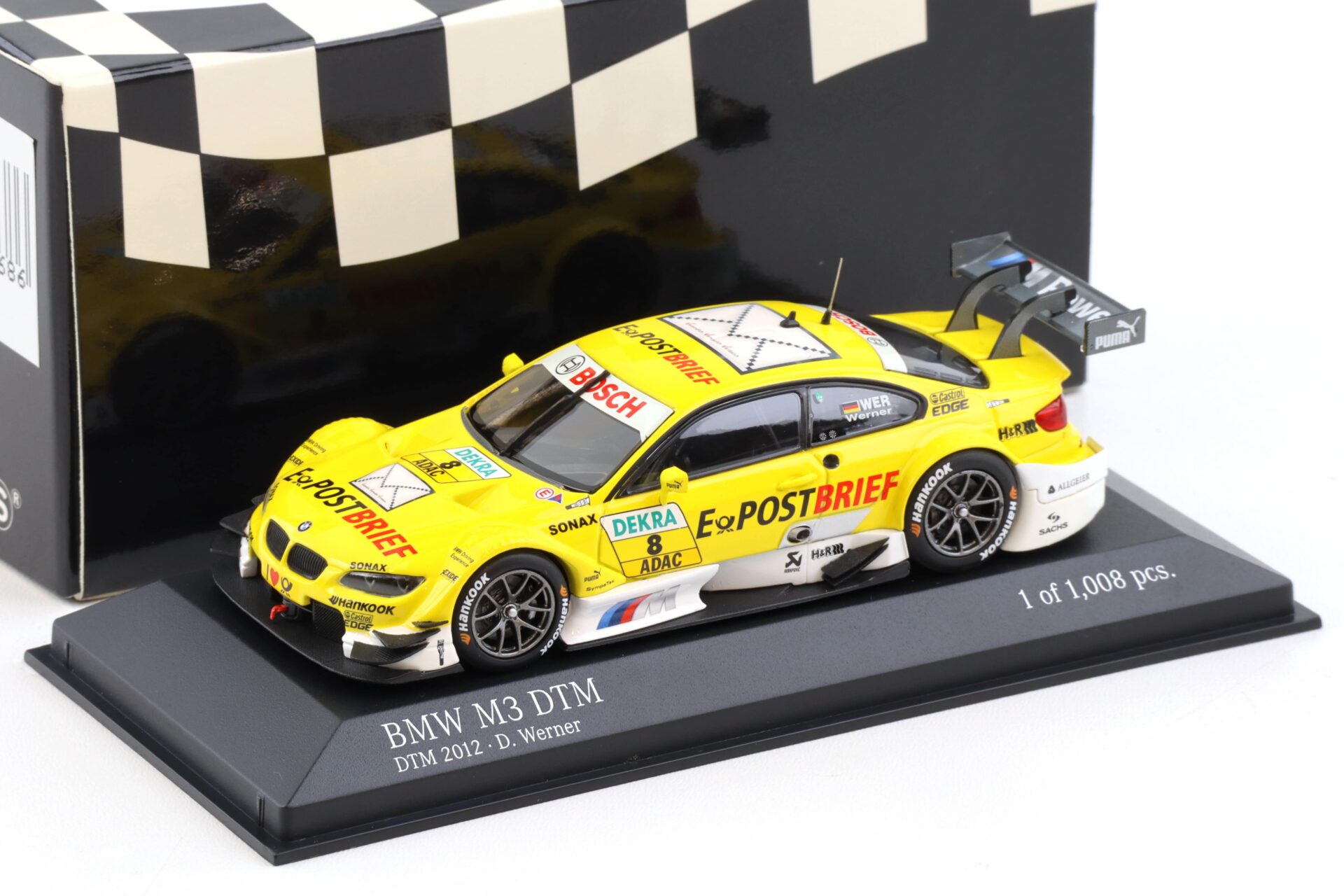 1:43 Minichamps BMW M3 E92 DTM Team Schnitzer 2012 D.Werner #8