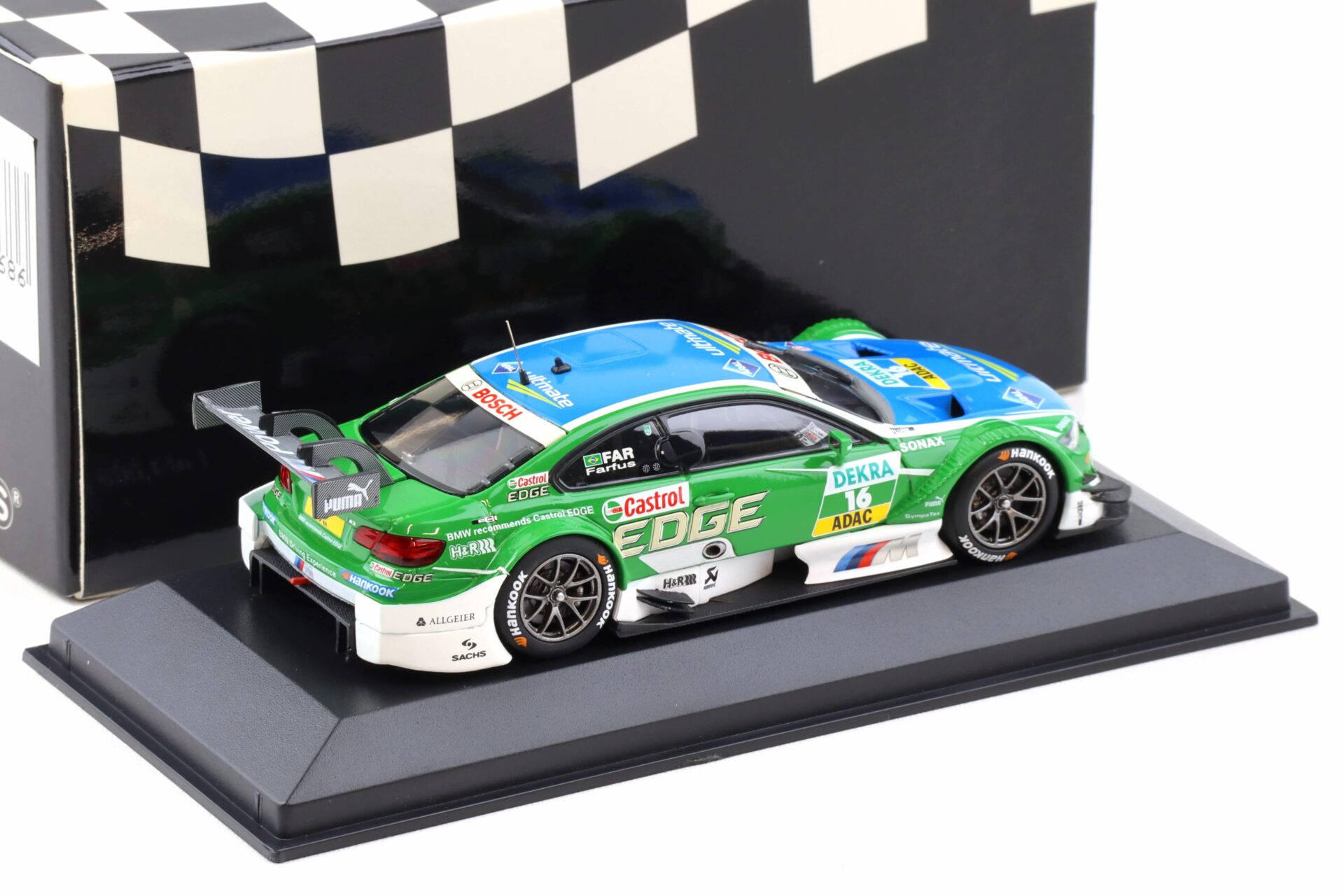 1:43 Minichamps BMW M3 E92 DTM Team RBM Mampaey 2012 A.Farfus #16