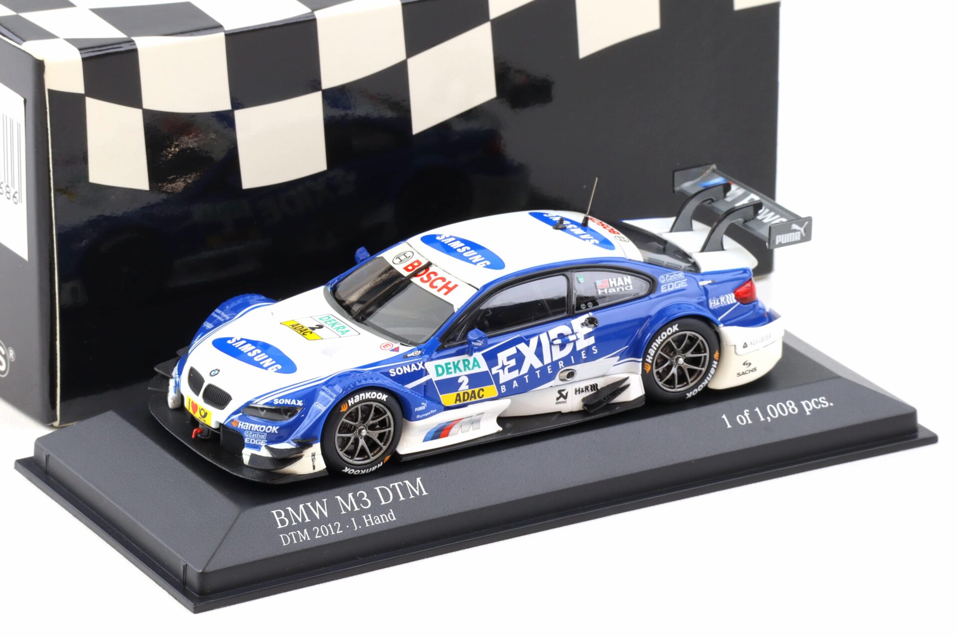 1:43 Minichamps BMW M3 E92 DTM Team RMG Reinhold 2012 J.Hand #2