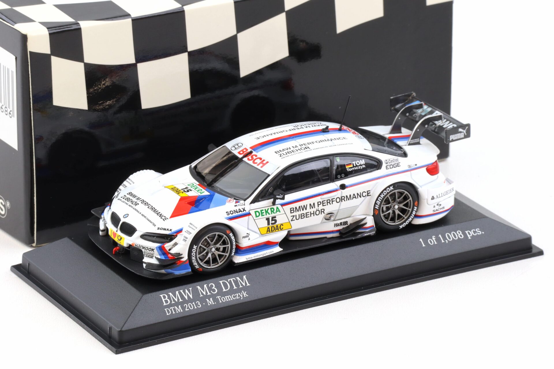 1:43 Minichamps BMW M3 E92 DTM Team RMG Reinhold 2013 M.Tomczyk #15