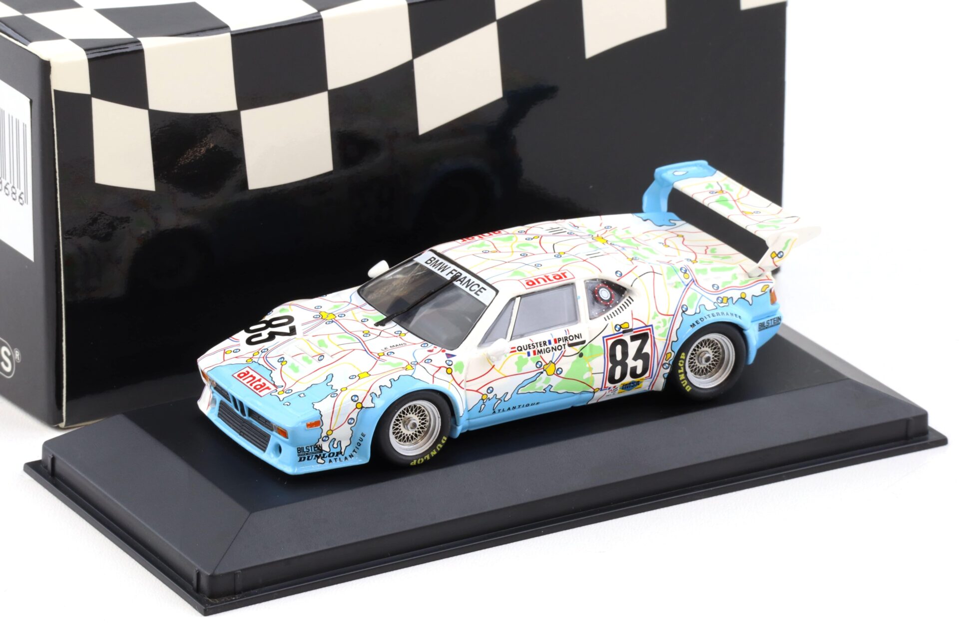 1:43 Minichamps BMW M1 ProCar Le Mans 1980 Pironi/ Quester/ Mignot #83