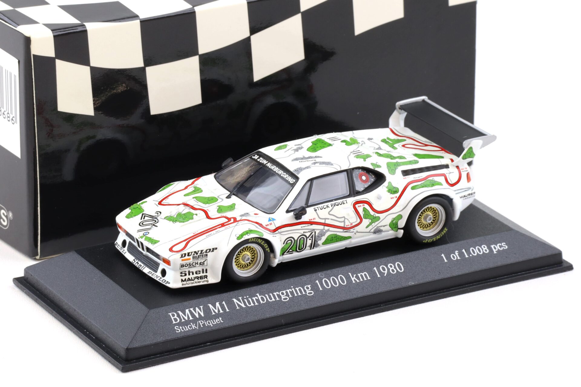 1:43 Minichamps BMW M1 ProCar 1000km Nürburgring 1980 Stuck/ Piquet #201