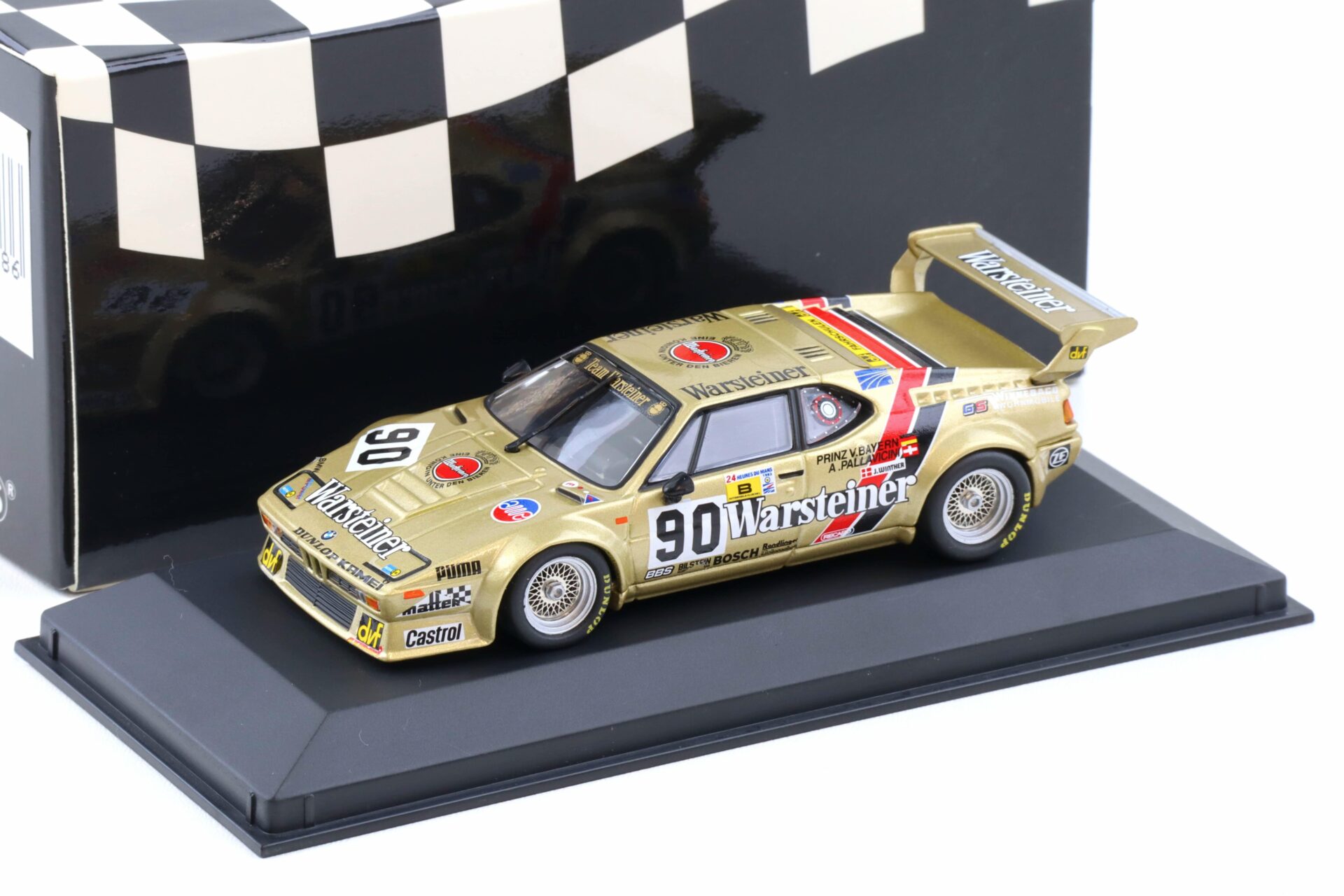1:43 Minichamps BMW M1 ProCar Le Mans 1983 Warsteiner #90 Winkelhock