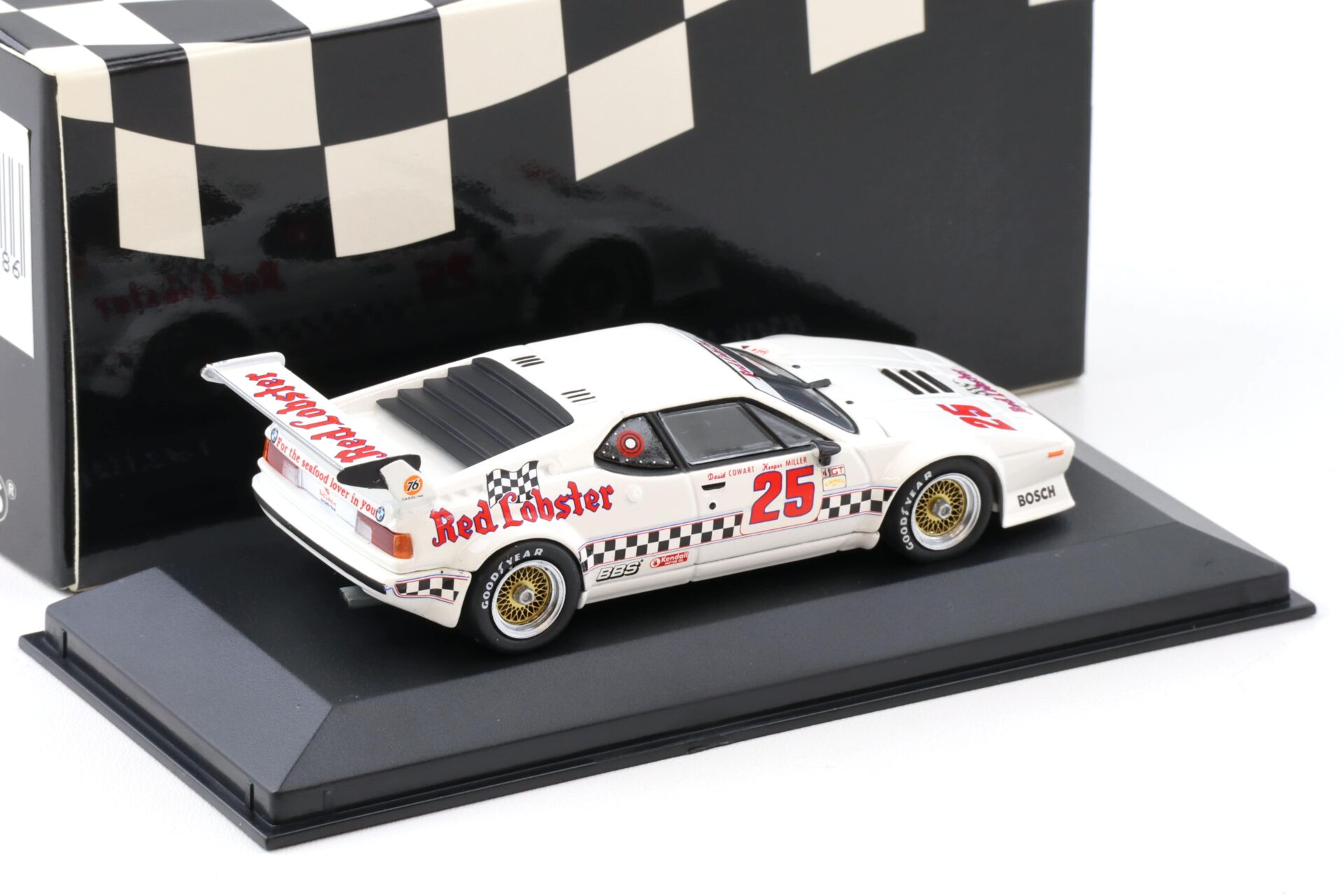 1:43 Minichamps BMW M1 ProCar IMSA Red Lobster LA Times GP 1981 Cowart/ Miller