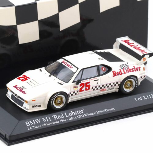 1:43 Minichamps BMW M1 ProCar IMSA Red Lobster LA Times GP 1981 Cowart/ Miller