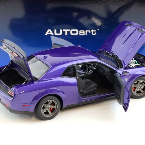 1:18 AUTOart Dodge Challenger SRT SUPER STOCK 2023 Plum Crazy purple 71768