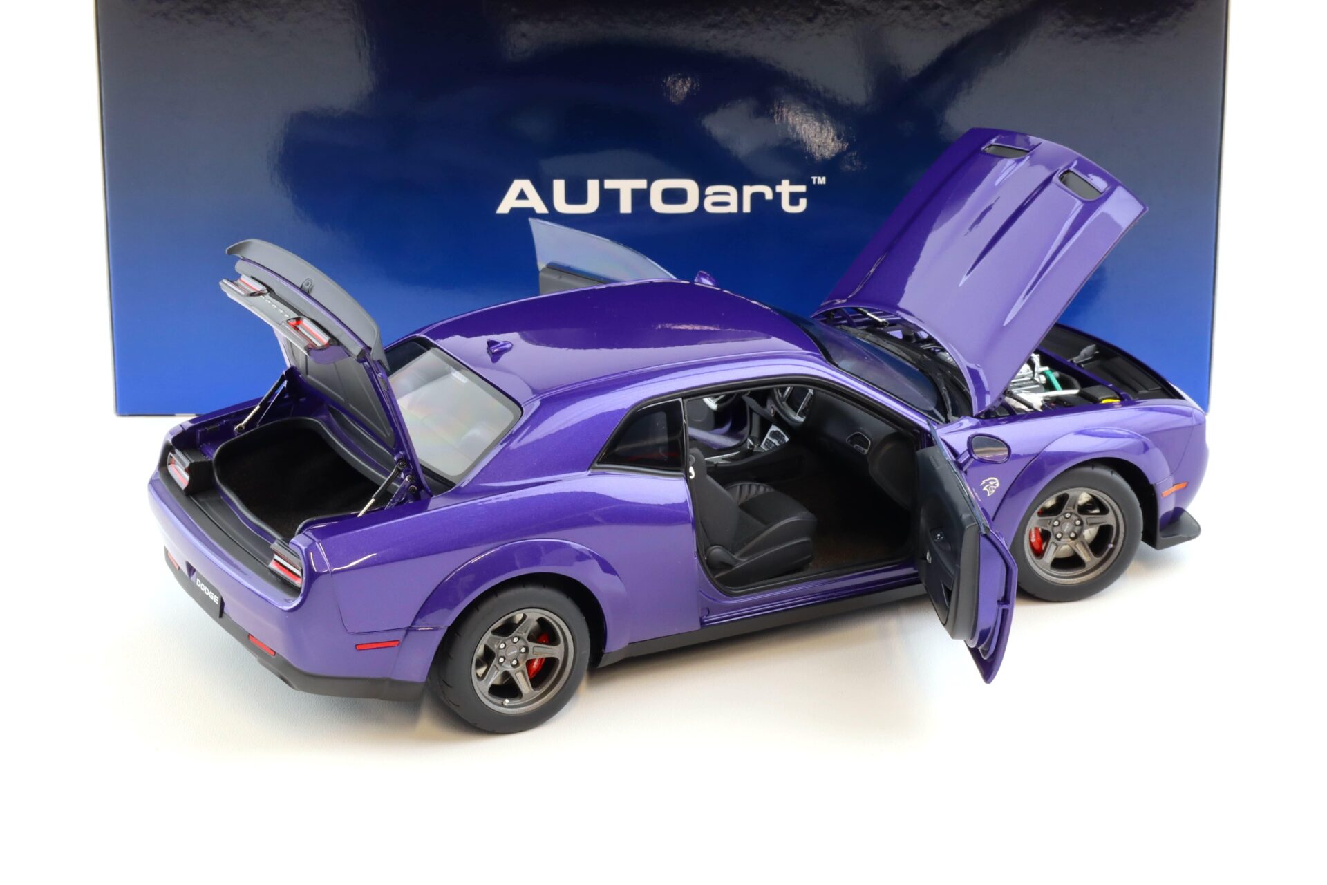 1:18 AUTOart Dodge Challenger SRT SUPER STOCK 2023 Plum Crazy purple 71768