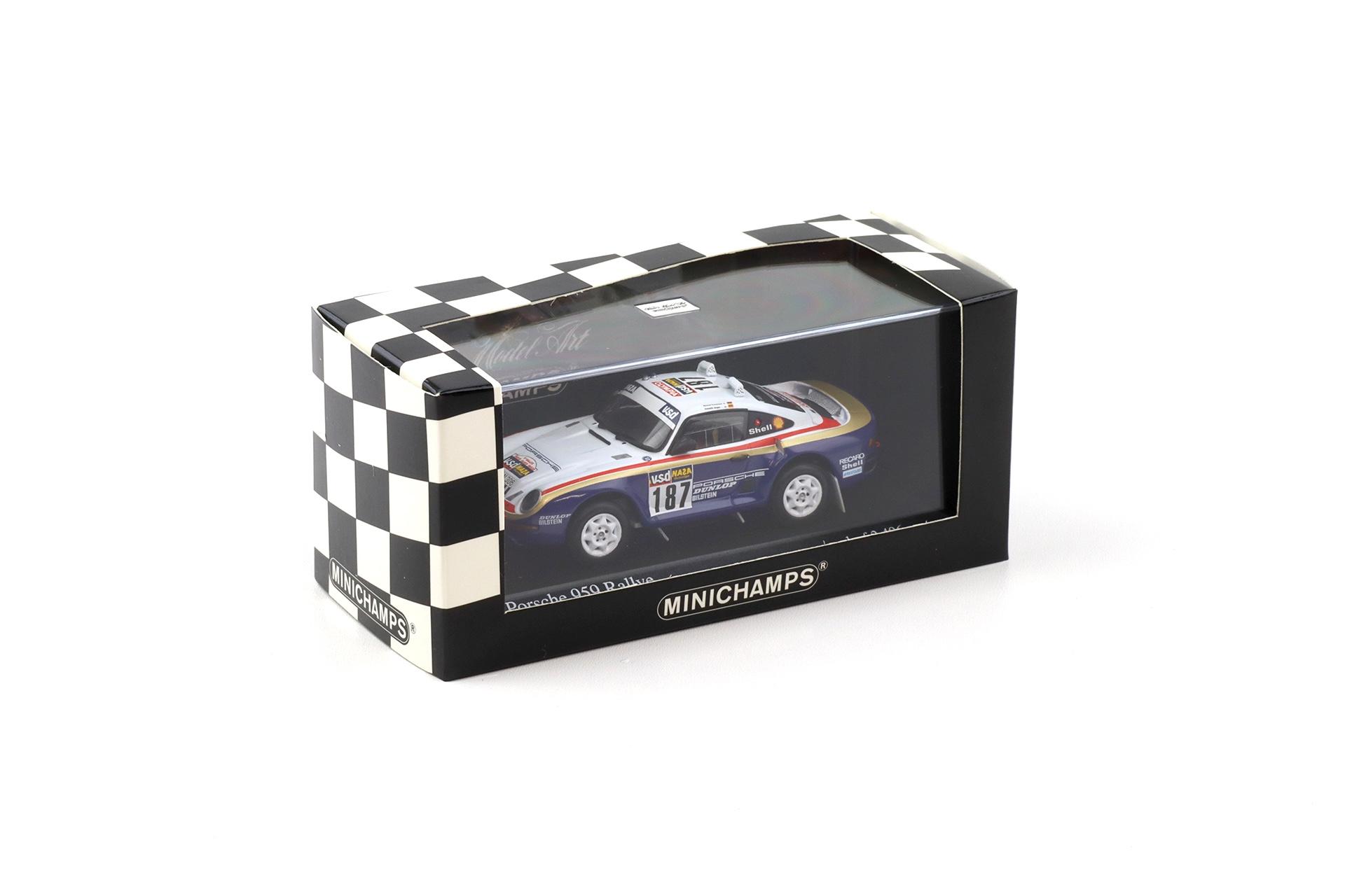 1:43 Minichamps Porsche 959 Rallye Paris-Dakar 1986 Kussmaul/ Unger #187