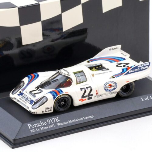 1:43 Minichamps Porsche 917K 24h Le Mans 1971 Winners Mark/ van Lennep #22