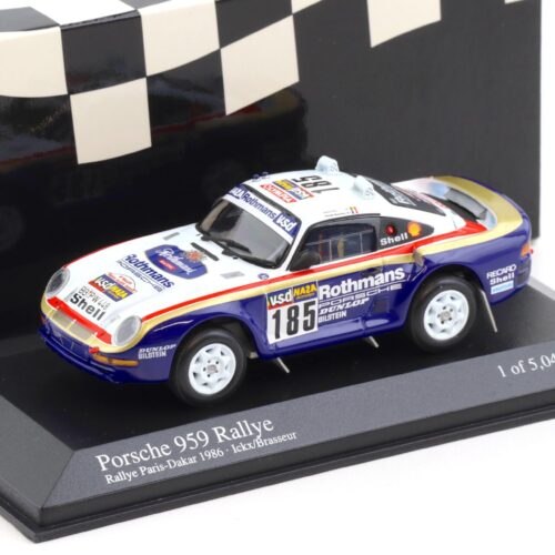 1:43 Minichamps Porsche 959 Rallye Paris-Dakar 1986 Ickx/ Brasseur #185