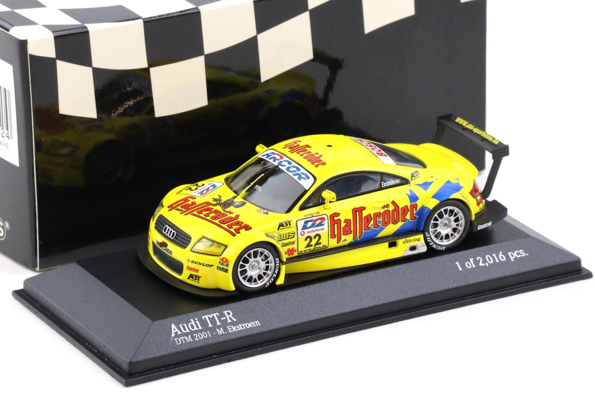 1:43 Minichamps Audi TT-R DTM 2001 Abt Sportsline Junior Ekstroem #22 Hasseröder