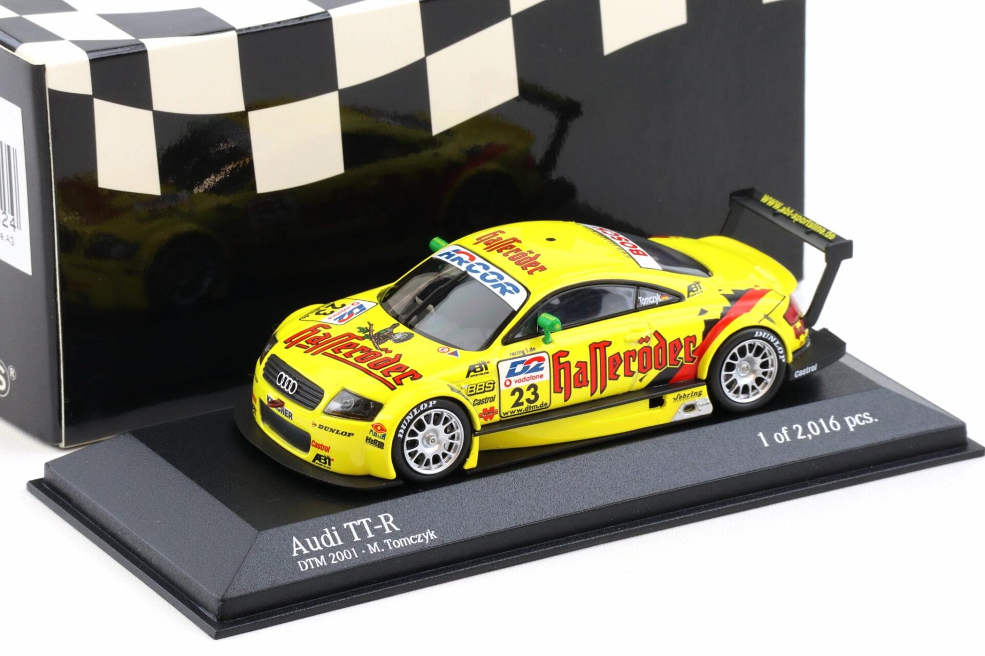 1:43 Minichamps Audi TT-R DTM 2001 Abt Sportsline Junior M.Tomczyk #23 Hasseröder