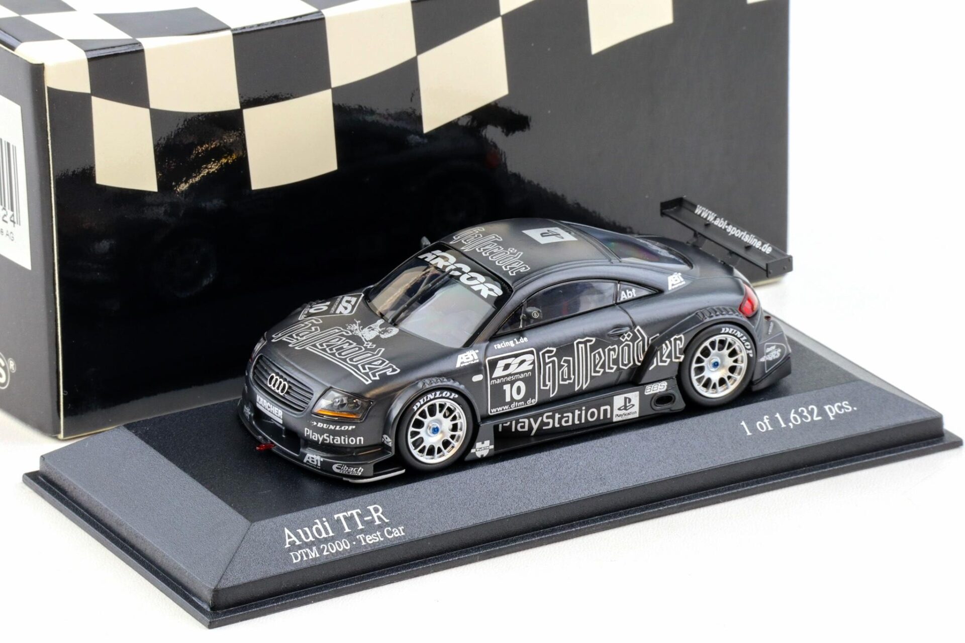 1:43 Minichamps Audi TT-R DTM 2000 Team Abt Sportsline C.Abt #10 Test Car