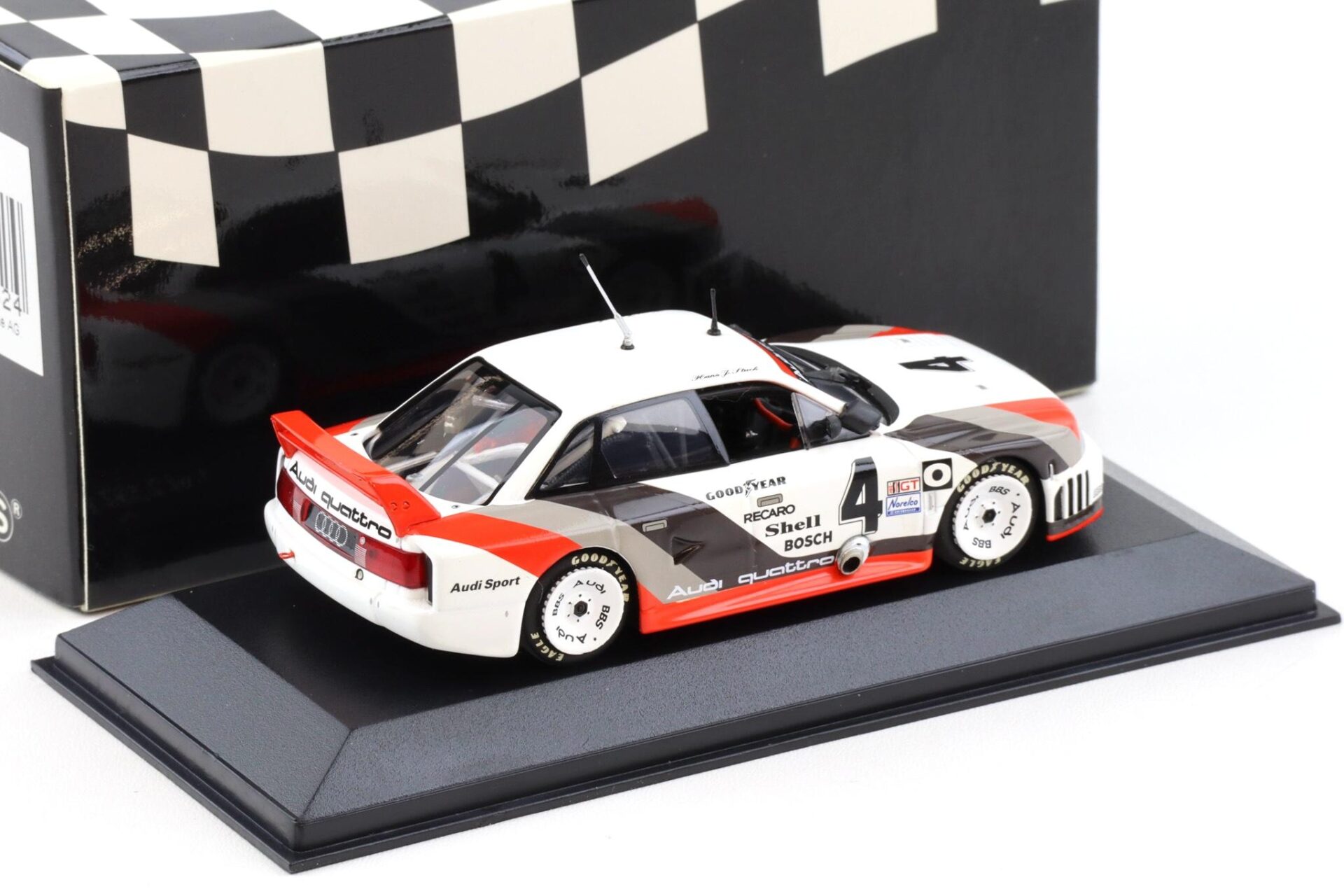 1:43 Minichamps Audi 90 Quattro Mid-Ohio 200km IMSA GT 1989 Winner Stuck #4