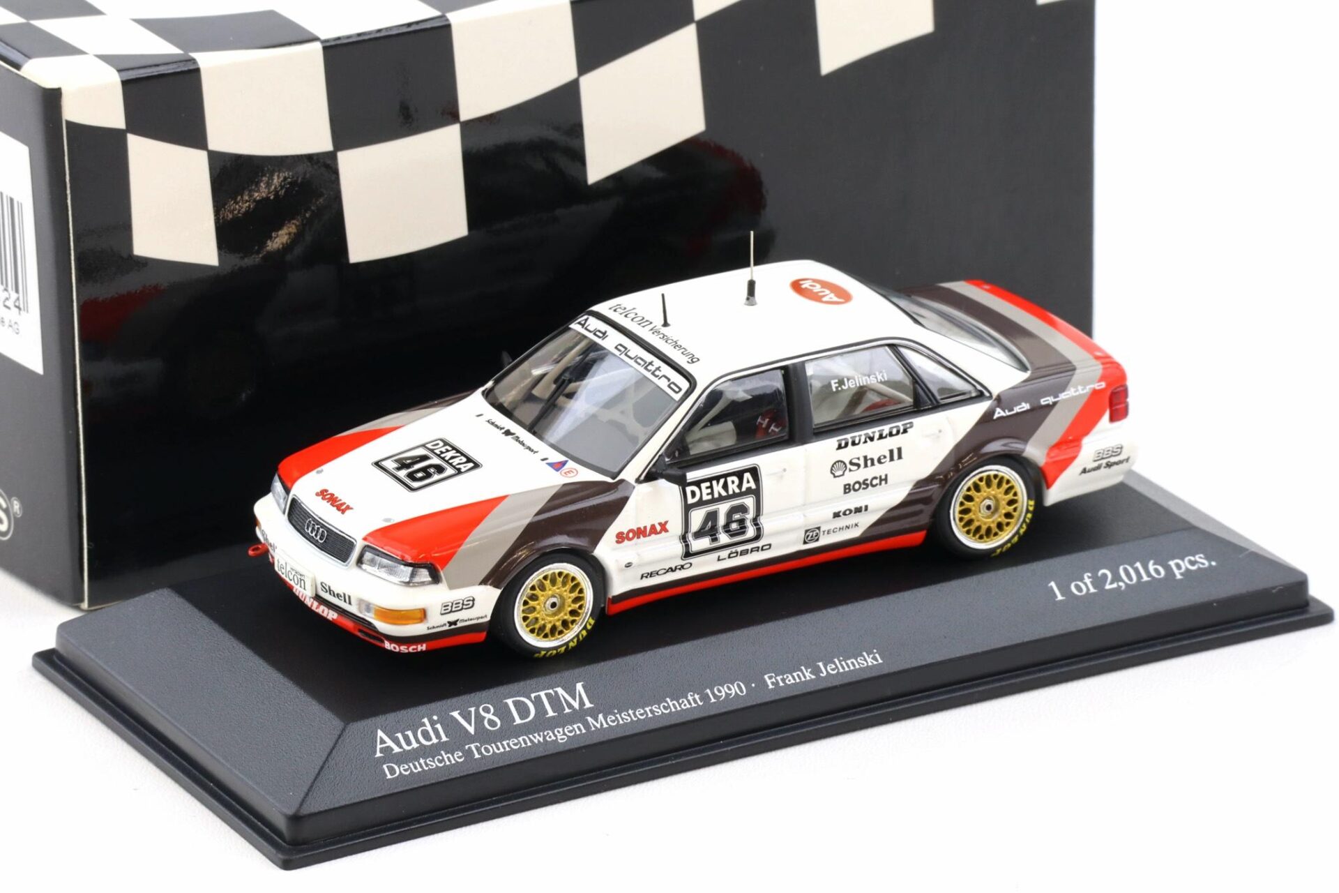 1:43 Minichamps Audi V8 DTM 1990 Frank Jelenski #46