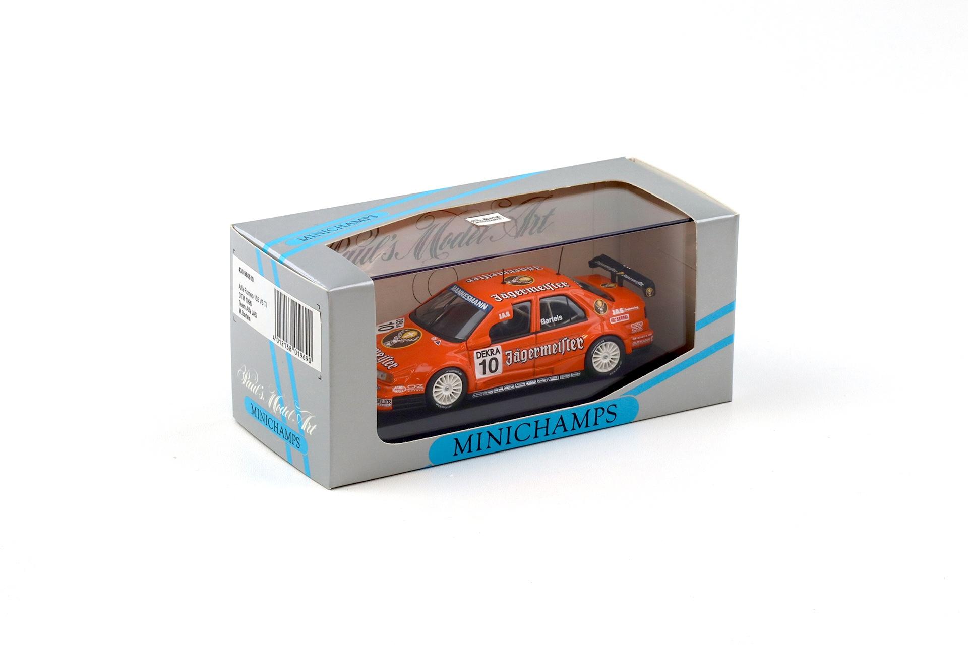 1:43 Minichamps Alfa Romeo 155 V6 TI DTM 1996 Team Alfa JAS Bartels #10 Jägermeister