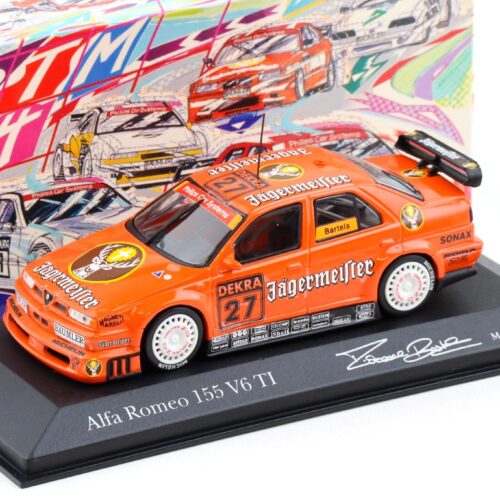 1:43 Minichamps Alfa Romeo 155 V6 TI DTM 1994 Team Schübel M.Bartels #27 Jägermeister