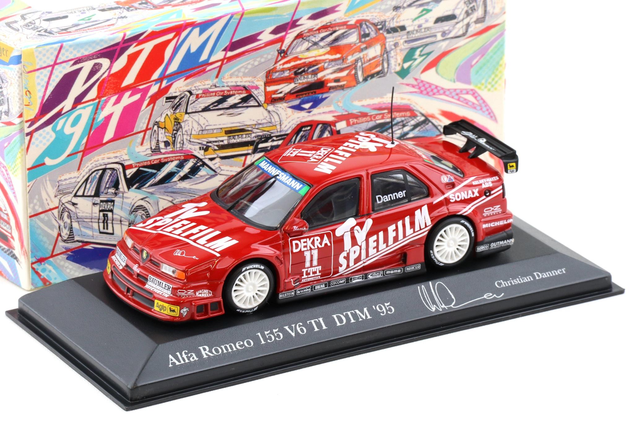1:43 Minichamps Alfa Romeo 155 V6 TI DTM 1995 C.Danner #11 TV Spielfilm