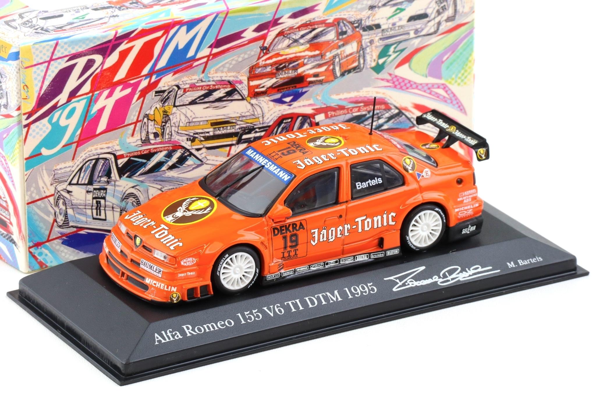1:43 Minichamps Alfa Romeo 155 V6 TI DTM 1995 Euroteam M.Bartels #19 Jägermeister