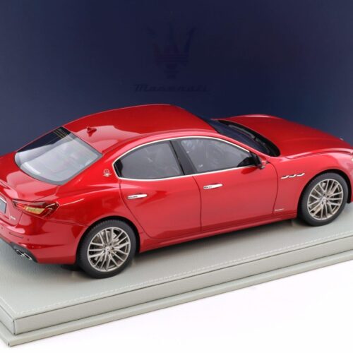 1:18 BBR Maserati Ghibli MY19 Limousine Rosso Potente DEALER VERSION