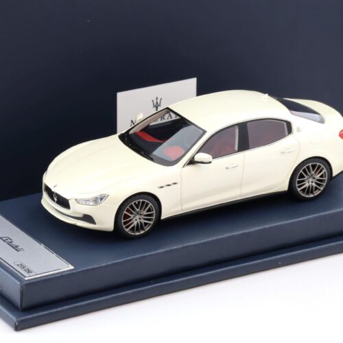1:43 BBR Maserati Ghibli MY14 Limousine Bianco Alpi DEALER VERSION