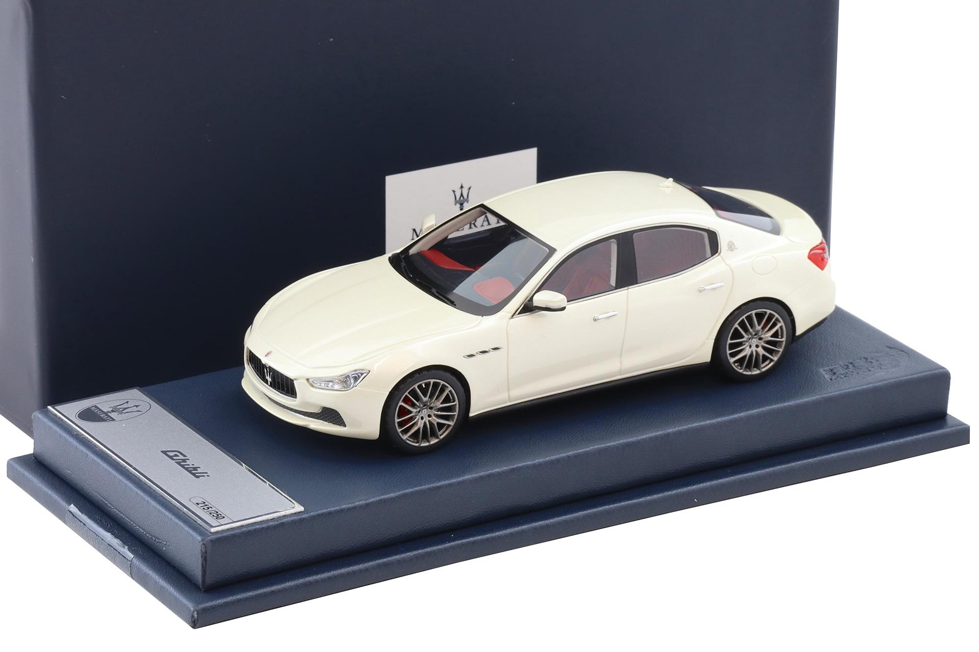 1:43 BBR Maserati Ghibli MY14 Limousine Bianco Alpi DEALER VERSION