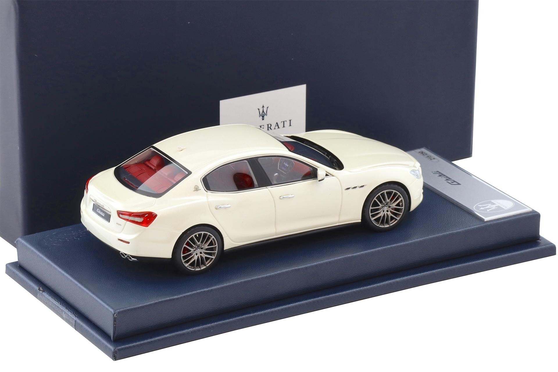 1:43 BBR Maserati Ghibli MY14 Limousine Bianco Alpi DEALER VERSION