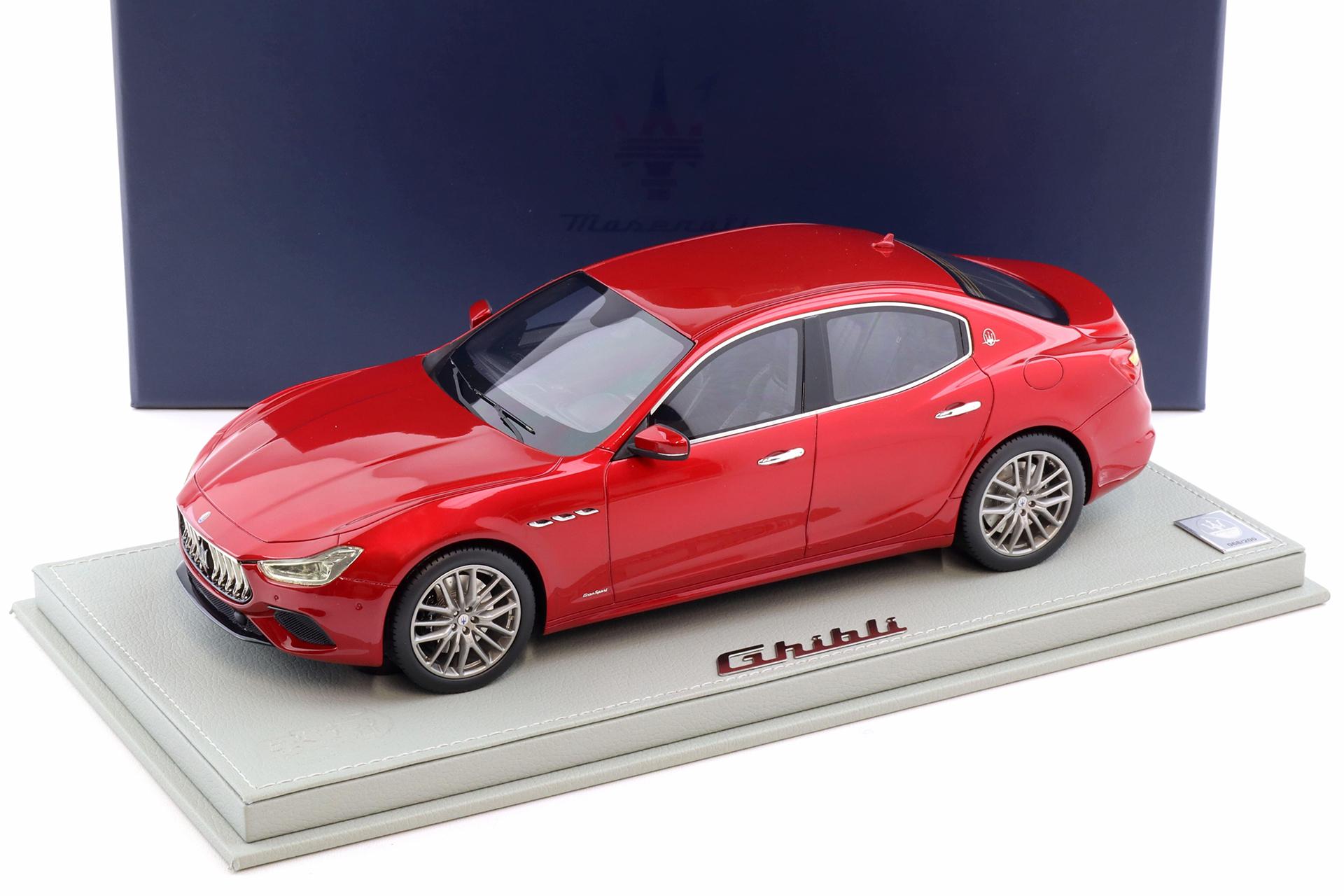 1:18 BBR Maserati Ghibli MY19 Limousine Rosso Potente DEALER VERSION