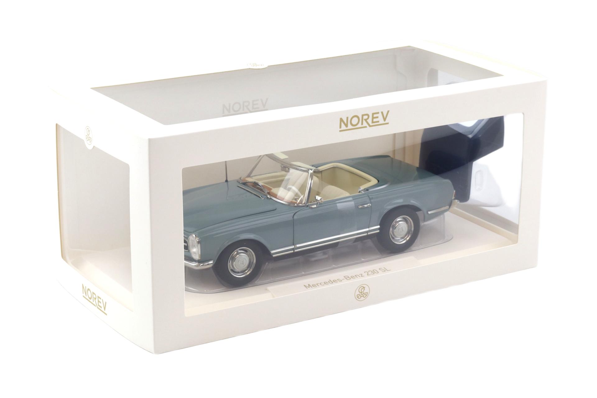 1:18 Norev Mercedes 230 SL Pagode W113 Horizon blue 1963 with Top
