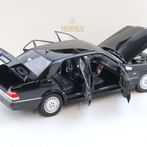 1:18 Norev Mercedes S-Klasse S600 W140 Limousine 1997 Obsidian black metallic