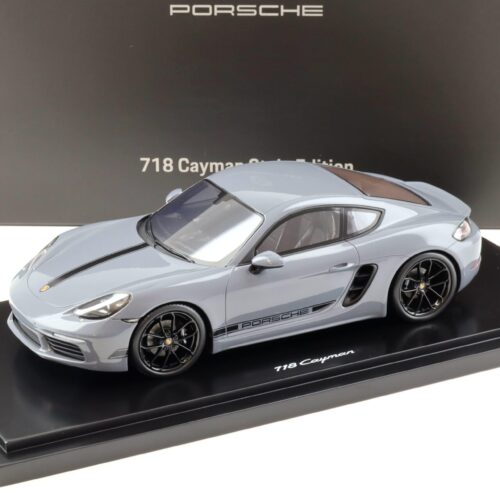 1:18 Spark Porsche 718 Cayman Style Edition arctic grey/ black stripe WAP DEALER