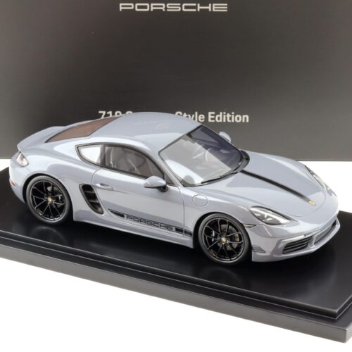 1:18 Spark Porsche 718 Cayman Style Edition arctic grey/ black stripe WAP DEALER
