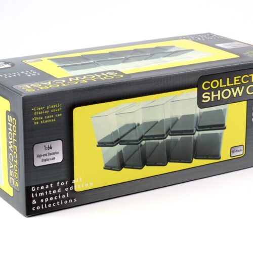 1:64 Triple9 Show Case Einzelvitrine Vitrine Klarsichtbox SET 10 pcs. schwarzer Sockel