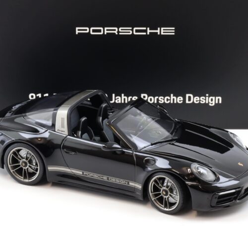 1:18 Minichamps Porsche 911 992 Targa 4 GTS negro 50 años Porsche Design WAP DEALER - Imagen 2