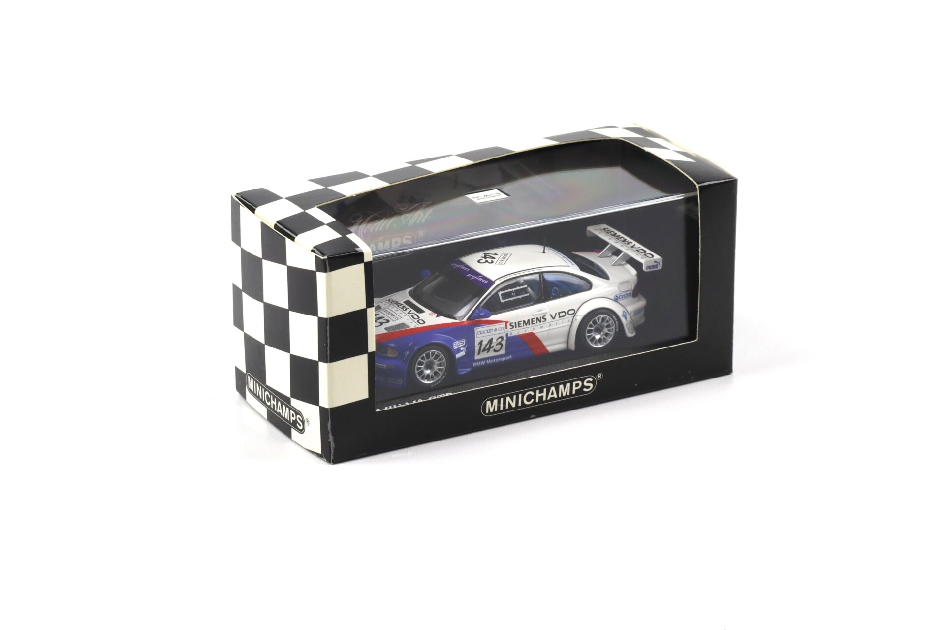 1:43 Minichamps BMW M3 E46 GTR 24h SPA 2004 #143 Lamy/ Priaulx